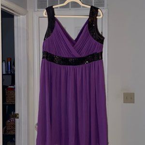 Lane Bryant dress Purple & black sequin size 18
